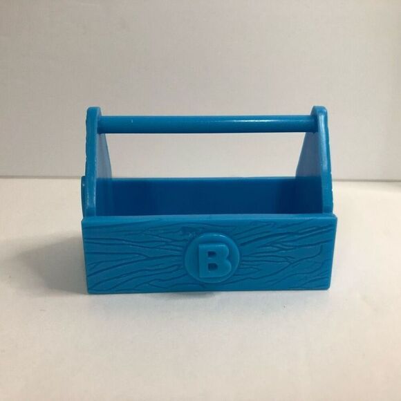 doll blue tool box  with b and horse shoe detail on sides 1.5 inches - Picture 3 of 6